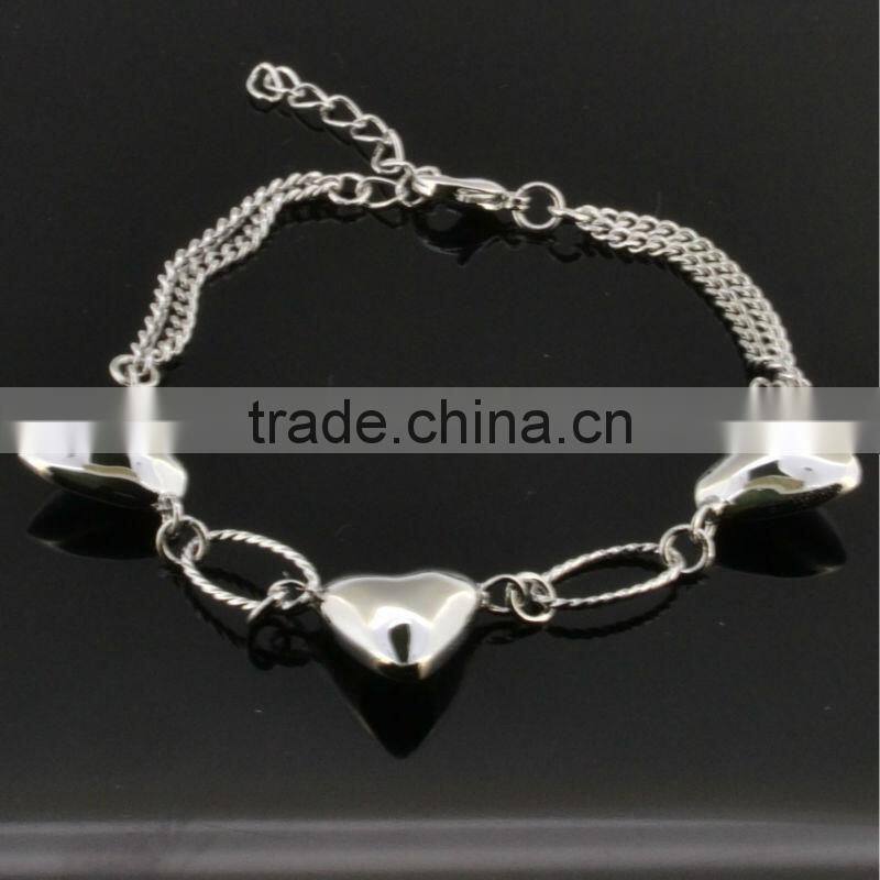 New 925 silver bracelets jewelry rhodium plated