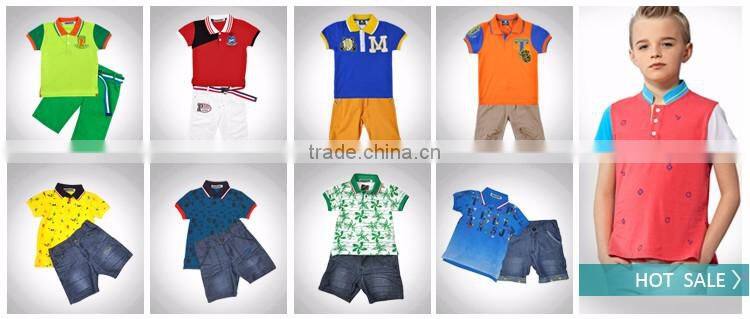 Guangzhou Factory Children Boys Long Sleeved Polo Shirt Wholesale Kid Tops Tees Uniforms