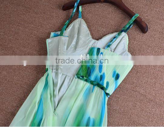 2016 hawaii condole belt dress chiffon summer dress