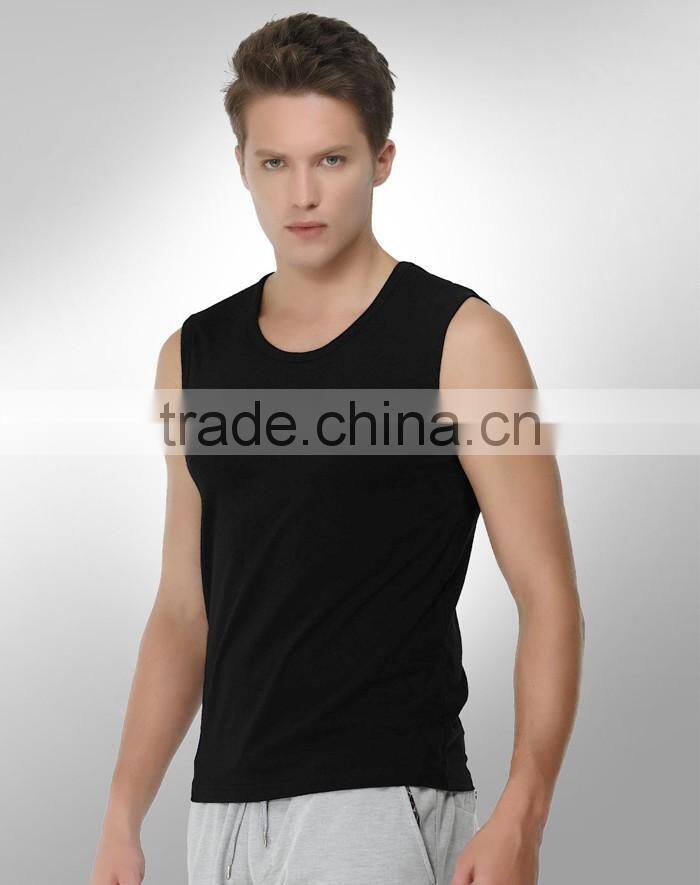 Hot custom summer plain colour mens wholesale blank tank tops in china