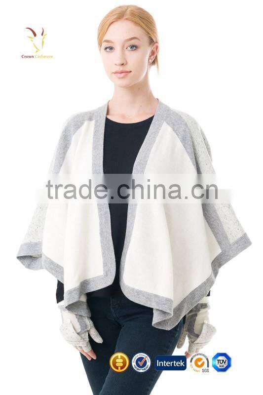 Knitted Excellent Cashmere Wool Poncho