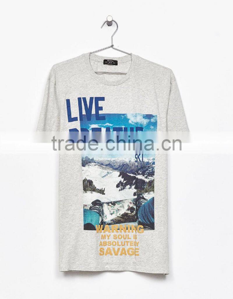 2017 white round neck sublimation t shirt,summer t shirt with printing