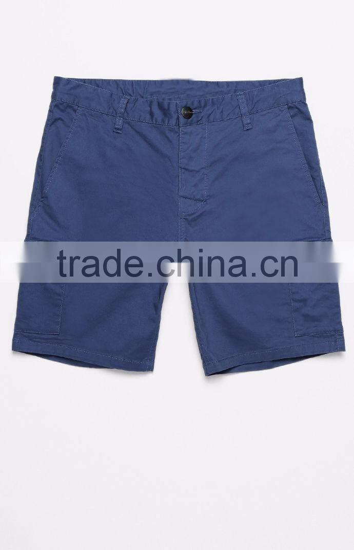 Solid button zip-fly closure custom board shorts