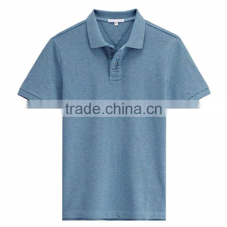 New model bulk plain design 50 cotton 50 polyester polo t shirt men