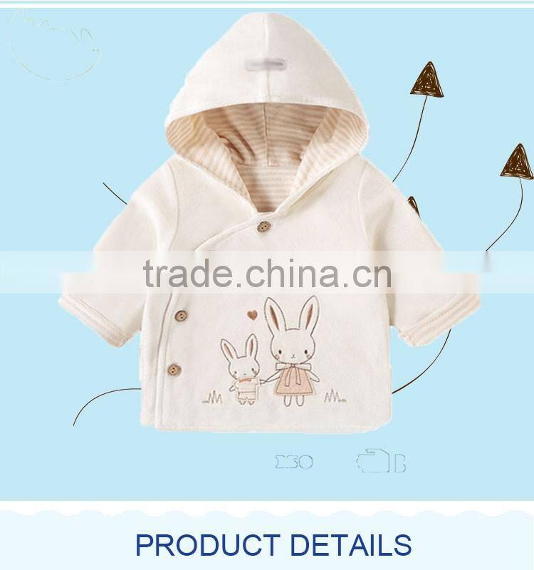 Cheap wholesale baby clothes spring outfits 100%cotton hooded children's coat