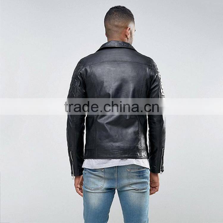 Sleeve Pincer Rackmount Motorcycle Leather Jacket pu Leather Slim Men's Winter Jacket Coat