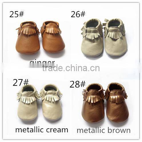 2016 panton colors genuine leather baby moccasins