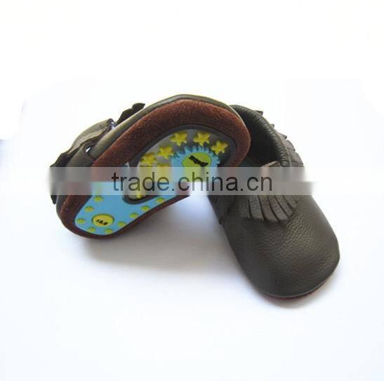 slate gray rubber sole baby moccasin shoes baby prewalker shoes