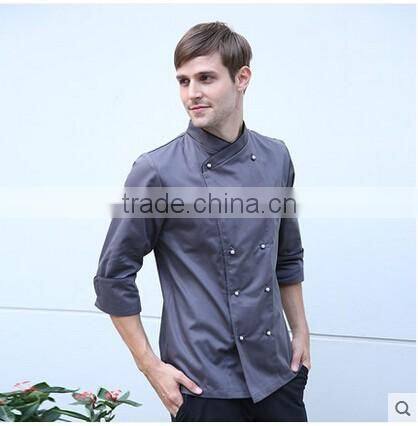 custom high quality nice restaurant design double breasted catering uniforms wholesale