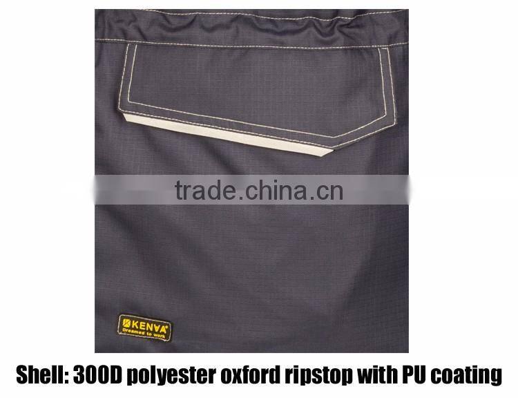 Winter blue workwear mens padded working parka jacket with oxford EN343