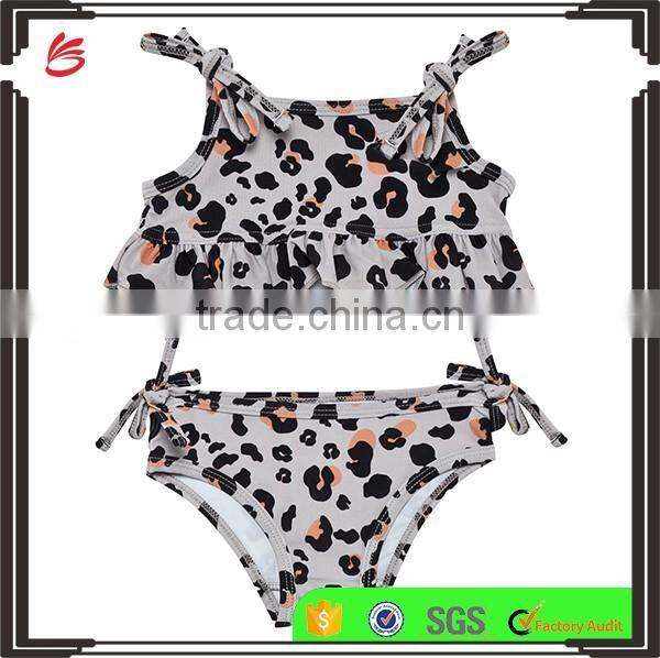 2017 new style kids infant custom Blue and White Stripe Swimsuit children bikini for little baby girls swimwear