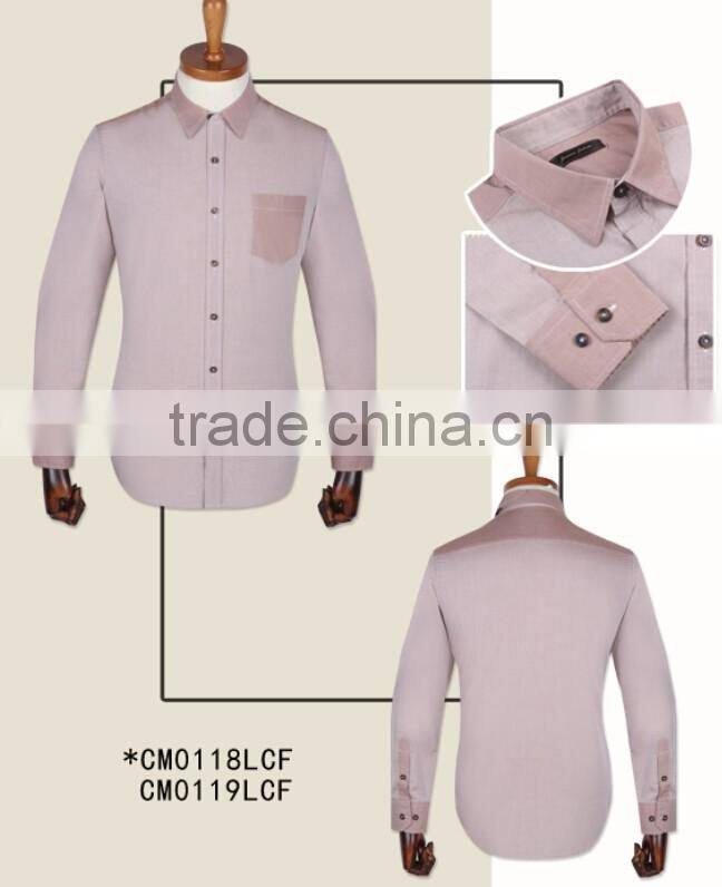 new chambray long sleeve fashion cotton men shirts