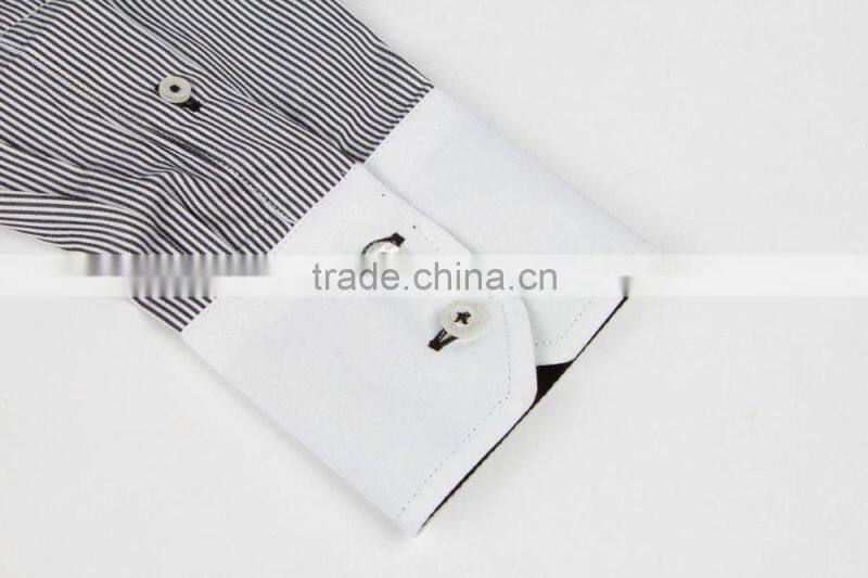 contrast color double collar button down dress shirts