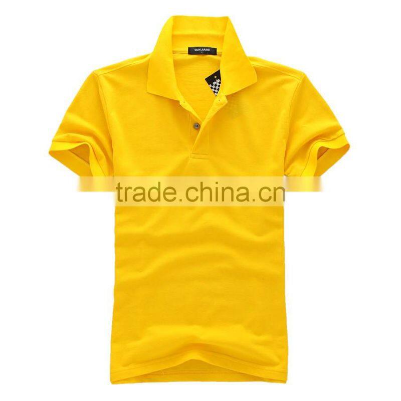 wholesale Solid color polo shirts with Hem slit can embroidery or printing customer logo