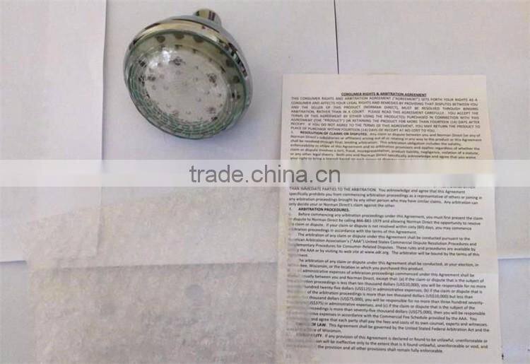 AS SEEN ON TV led rainbow shower head with 7 vibrant colors