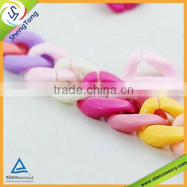 Customized Necklace Your Design is Welcomed Colored Plastic Chain Link Necklace