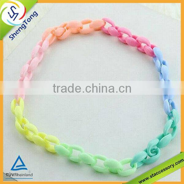 Colorful Plastic Link Chain,Various Shape Plastic Chain