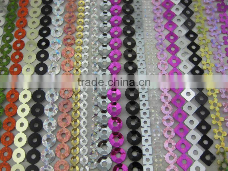 Hot fix Spangle sequins roll back with glue for hot fix sequin motif