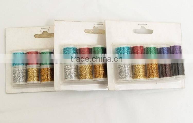 Multicolore metallic yarn for household knitting