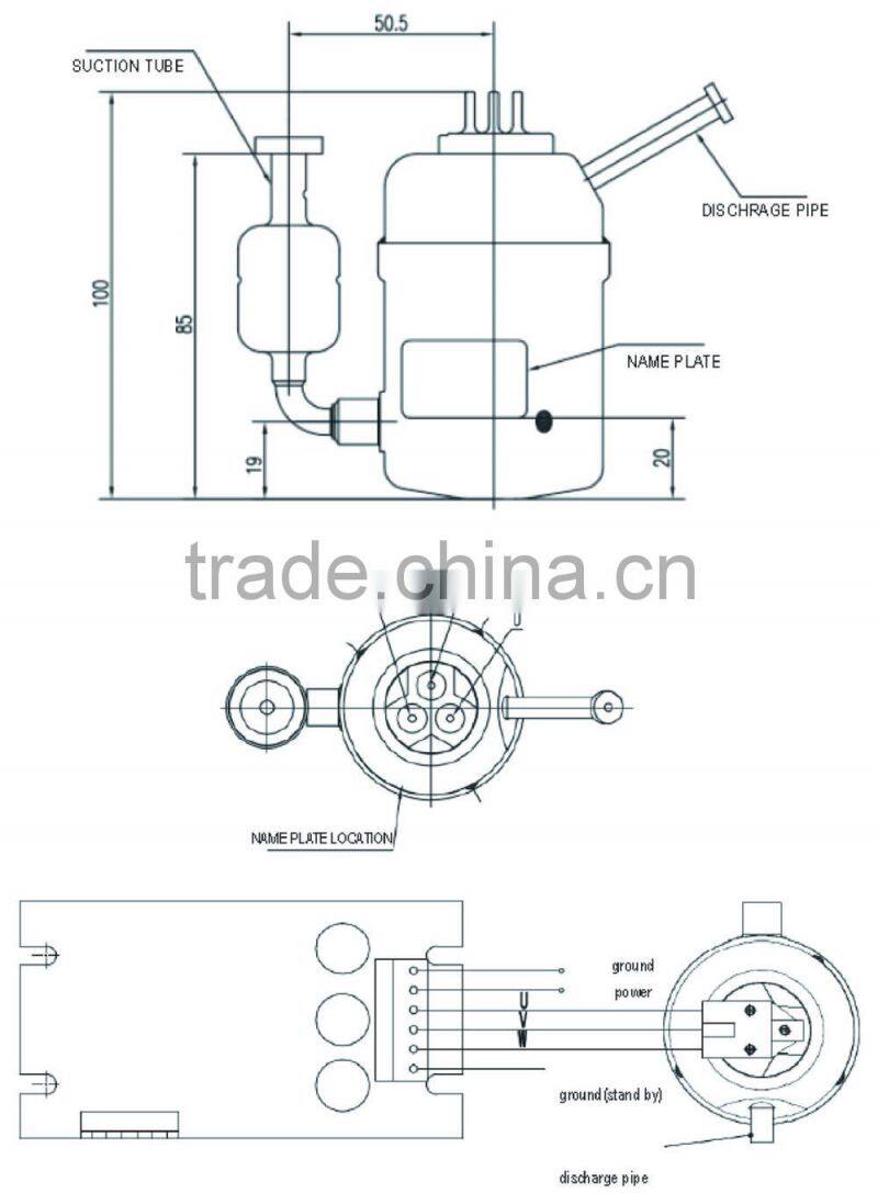 Refrigerator compressor mini compressor R134A