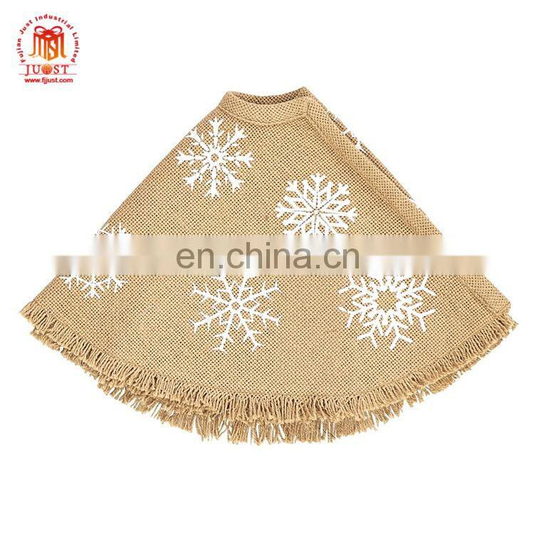 Wholesale Canvas Burlap 60 Inch Christmas Tree Skirt