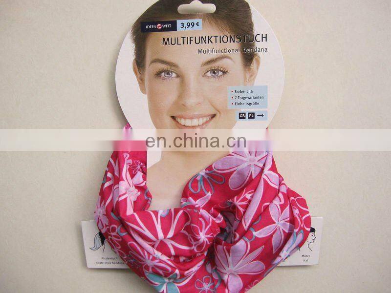 Classic flower design multifunctional bandana/young girl head band