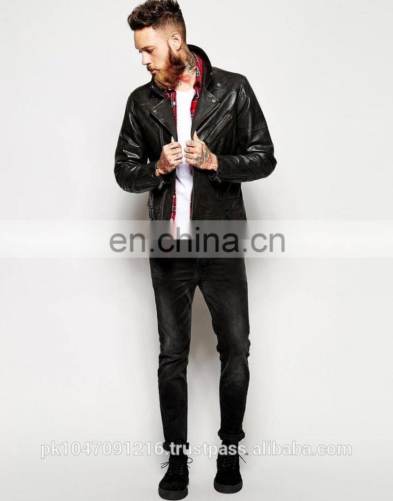 Nappa Biker leather jacket for men 100% Genuine Leather