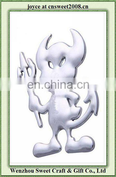 3d Metal Devil Cool Car Decals Stickers /Car Badges Gold & Silver