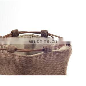 custom-made brand printable black drawstring cotton bag