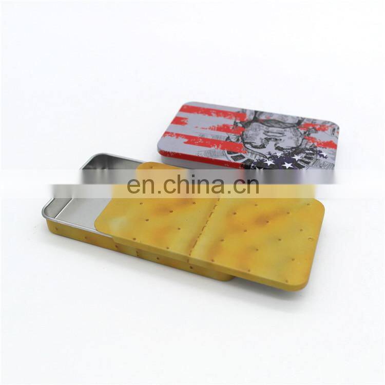 Custom fashion designed metal tin sliding pill case