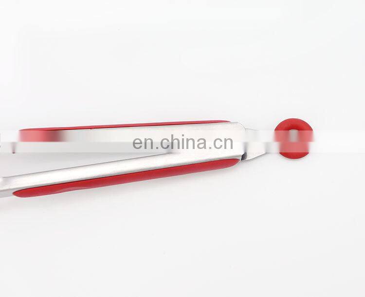 Quality chinese products Non-stick Silicone Kitchen Tongs, stainless steel handles silicone tongs