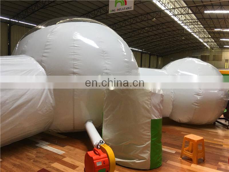 4m Outdoor Movable PVC Inflatable Bubble Lodge Camping Tent With Corridor for sale