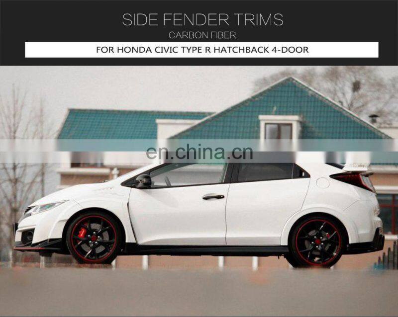 Carbon Fiber Side Fender Trims for Honda Civic Type R Hatchback 4-Door 2015-2016