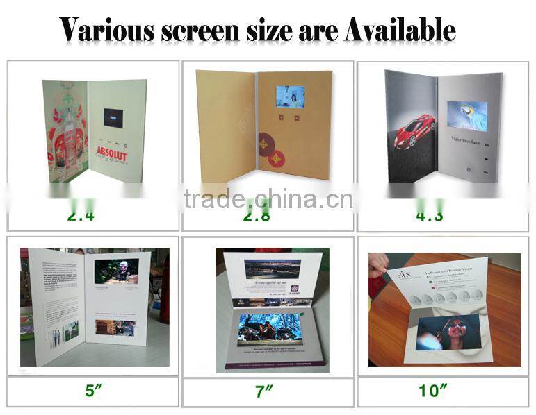10.1inch LCD video brochure card advertising/wedding invitation card