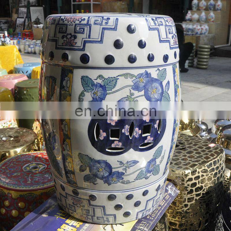 Cheap Antique Chinese Blue and White Porcelain Garden Furniture Stools