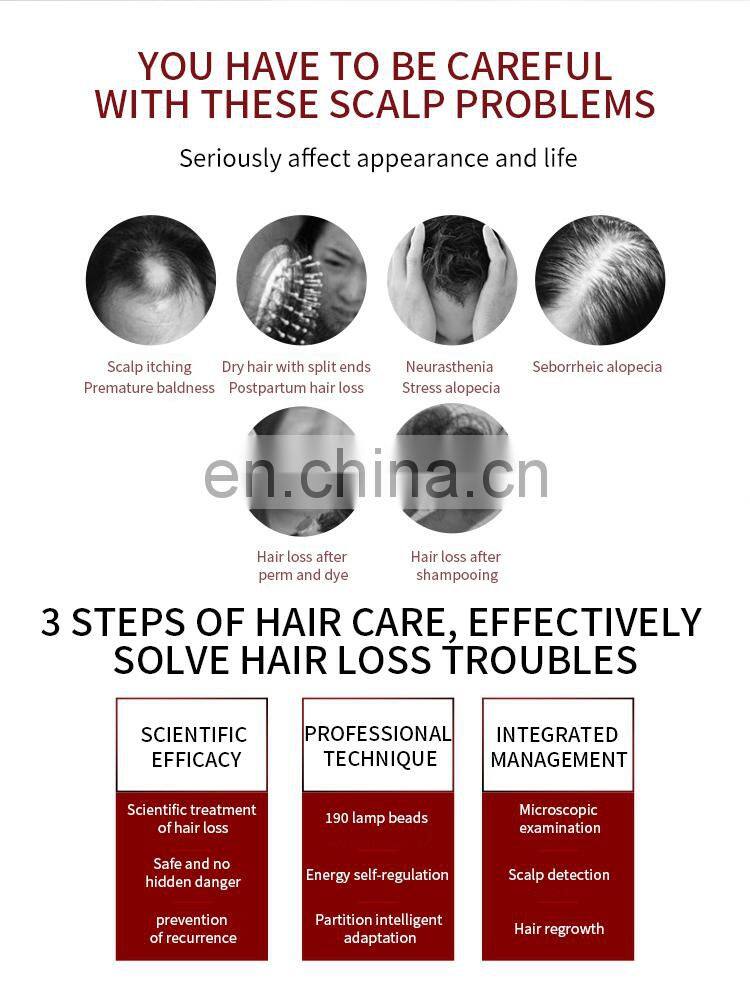 Salon Professional Anti Hair Loss Laser Diodes Machine Hair Follicle Detection Analysis Scalp Massager Hair Growth Machine
