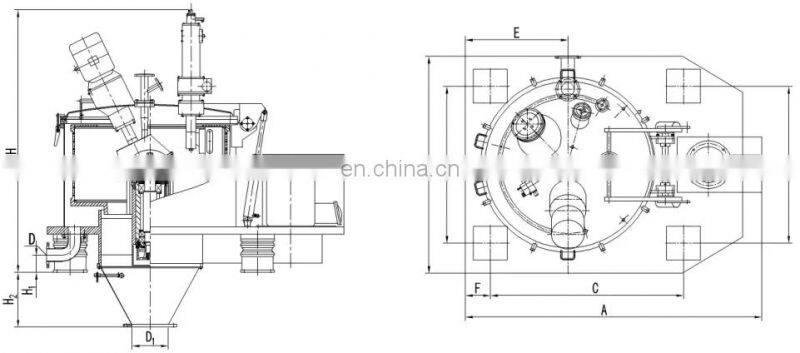 Small Type industrial corrosion resistant centrifuge for liquid-solid materials separation