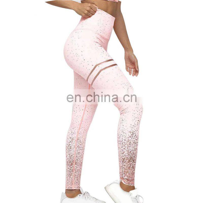 Elastic Training Sports Fitness Workout Slim Gym Leggings Running lagging Women trouser High Waist