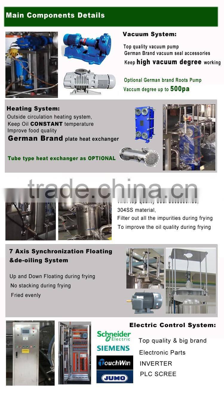 apple crispy banana chips vacuum frying machine