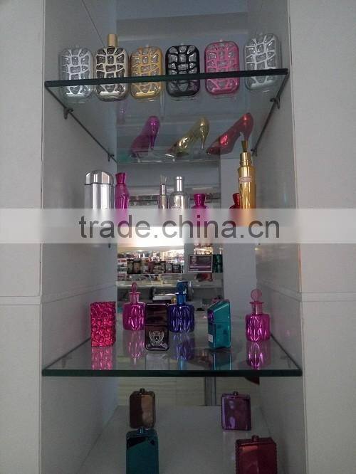 Empty perfume glass bottle with sprayer / Middle east series perfume glass bottle in different shapes