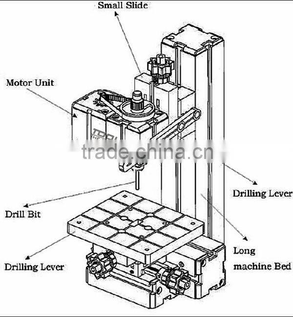 Powerful 60W Electroplated Mini Metal Milling Machine for DIY hobby woodworking