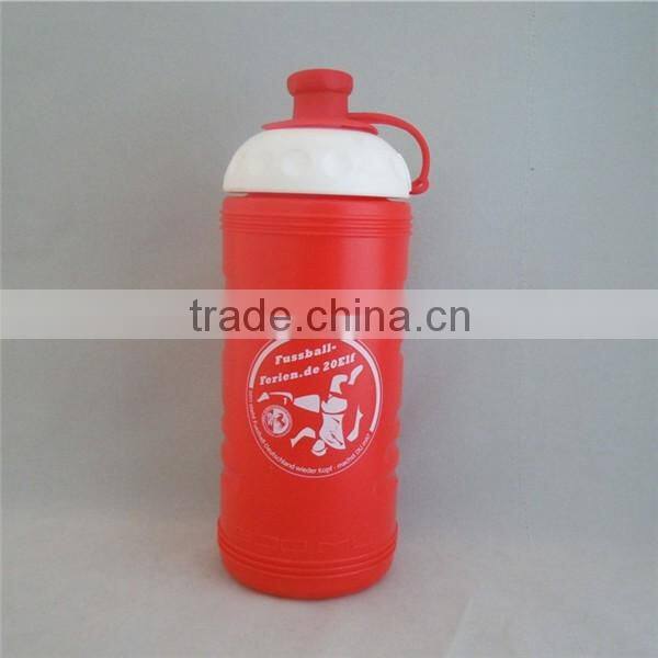 CHINA RED BPA FREE PE SPORTS BOTTLE WITH WATER LINE AND CAPS