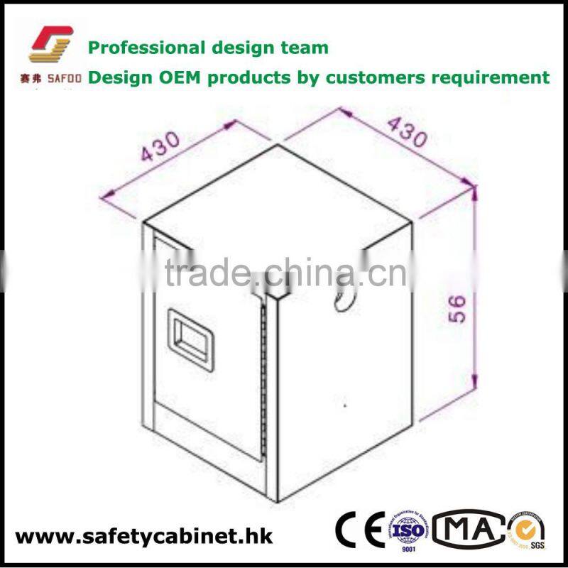 Lab table top Chemicals acid corrosive safety Cabinet with PP tray