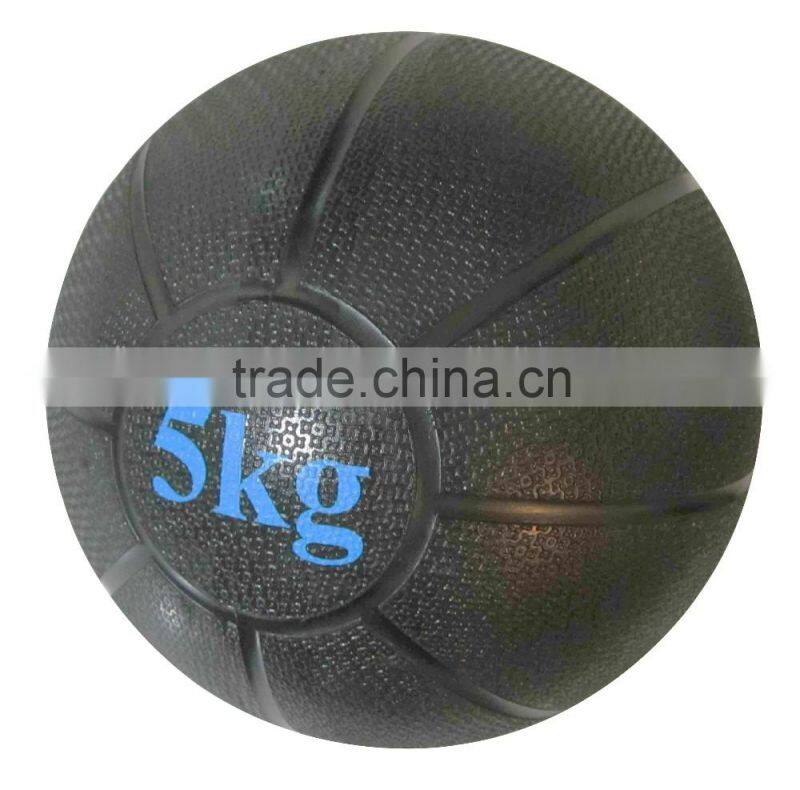 Exercise medicine ball with rubber
