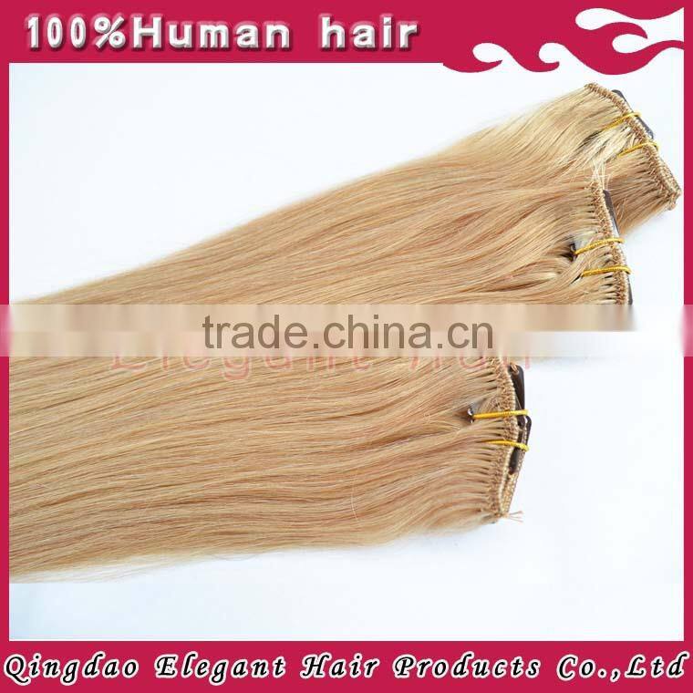 100% Alibaba hair products double weft no shedding no tangle cheap price top quality colourful clip in hair extensions
