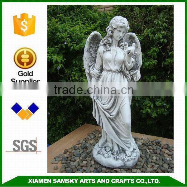garden life size fiber clay lady statue