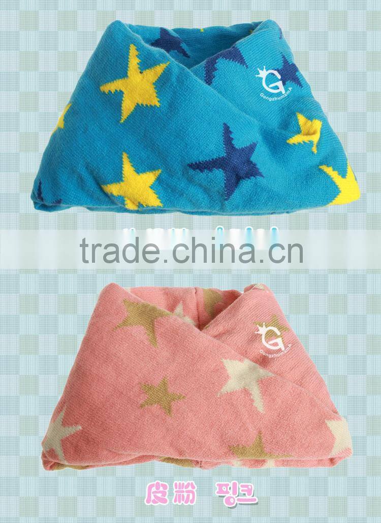 Colorful Star Pattern Acrylic Knitted Baby Winter Scarf