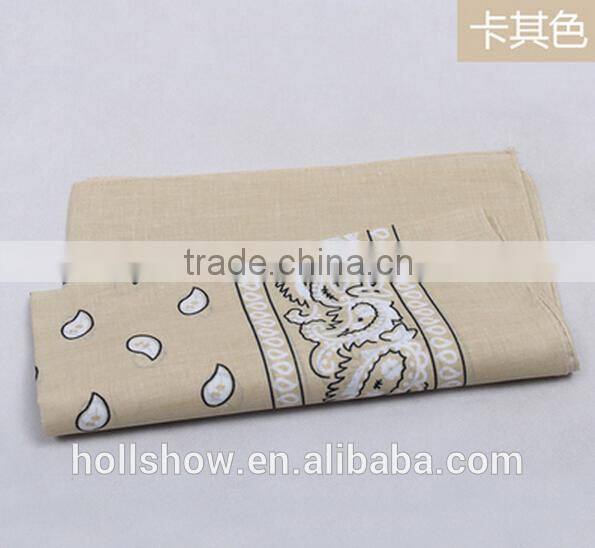 Wholesale Custom Paisley Printed Square Cotton Head Bandana