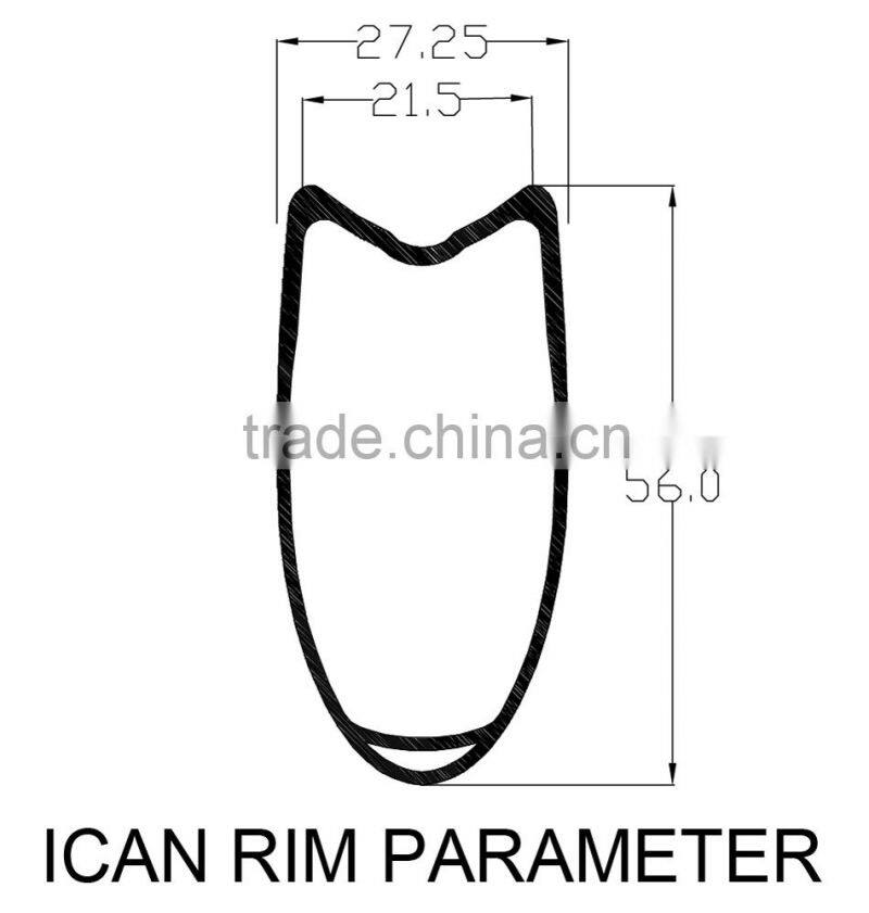 Black hub 700C tubular carbon wheel set professional UD Matt Carbon road bike tubular wheelset W65T