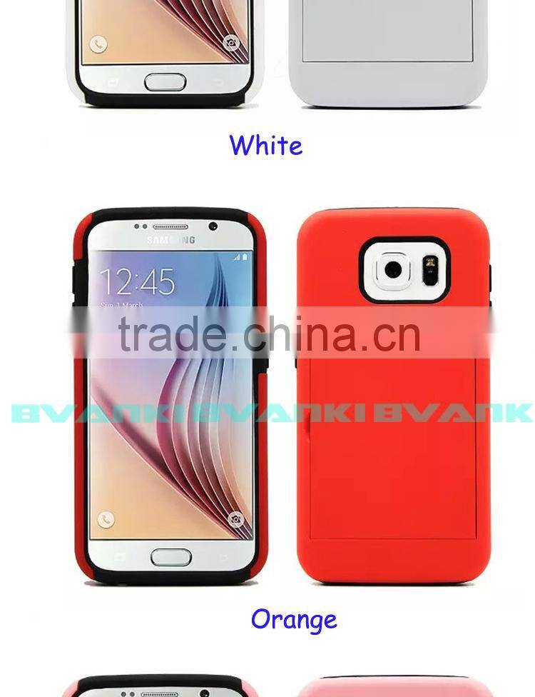 Fashion Style Latest 2 IN 1 combo case for samsung galaxy s6 Factory price mobile phone case for samsung galaxy s6 case alibaba